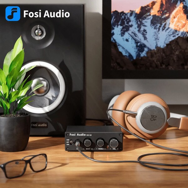 Main product image for Fosi Audio Q4 Mini Stereo Gaming DAC and Headphone Amplifier235-260